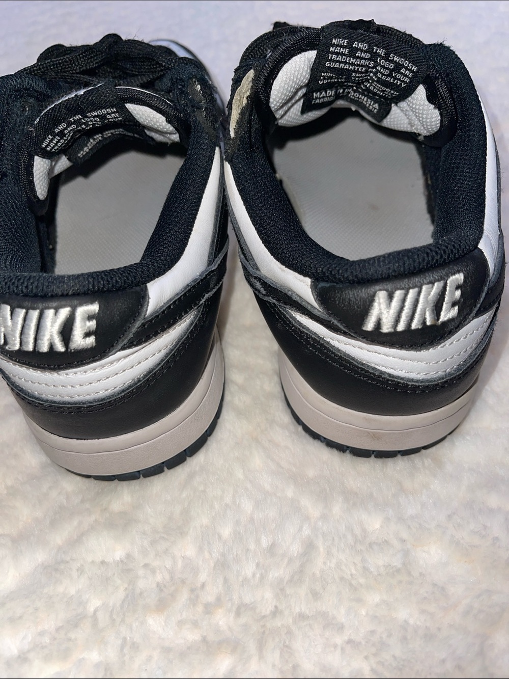 Nike Dunk Black and White Low-Top Sneakers - Picture 4 of 11